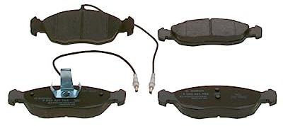 Bosch BP612 - Plaquettes de Frein Avant pour Voiture - Qualité Bosch - Réduction du Bruit et de la Poussière - Certifié ECE-R90 - Sans Cuivre - Jeu de 4 Plaquettes
