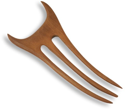 Island Piercings Haarnadel Haargabel Handarbeit aus Holz HN217: 14cm, Braun, Einfarbig, Rustikal Fein, Damen, 1 Stück