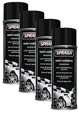 Kwasny 4X 300 021 Auto-K SPRAILA Spraila Lackspray Schwarz Matt 400ml