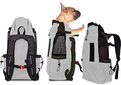WLDOCA Hunderucksack für mittelgroße Hunde mit wasserdichtem Futter, für Motorradfahren, Wandern, Einkaufen, Reisen, Geeignet für Haustiere von 10 kg bis 15 kg,Grey