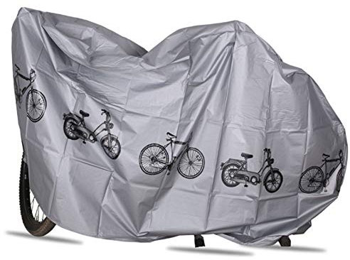 NANANA Copribici Telo, Copri Bicicletta Impermeabile Protezione Antipolvere Anti UV per Esterno e Interno, Impermeabile Anti Pioggia Raggi UV Antipolvere, 3 Colori, 210x100cm,Grigio