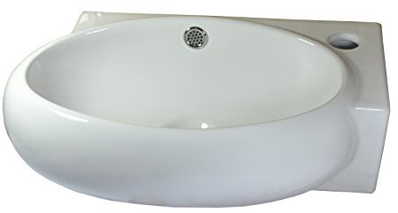 1 Lave Mains Lavabo Suspendu en Céramique Blanc 34,5 x 28 x 14 cm