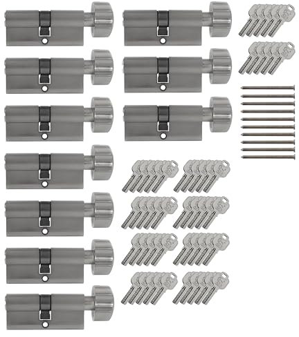 10x Knaufzylinder KD 80 mm 40/40 gleichschließend inkl. 50 Schlüssel