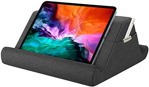 MoKo Tablet Kissen, Kissenhalter Für Bis Zu 12.9 Tablet eReaders, Weiche Buch Ständer Kompatibel Mit iPad Air 5 10.9, Pro 12.9 (5. Gen), 10.2 2022, Air 4 3, Pro 11 2022 - Spacegrau