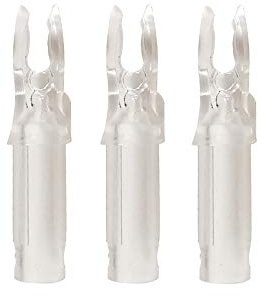 ZSHJG 50pcs Plastica Cocche della Freccia Tiro con L'Arco Freccia Nock Cocca Cocche in Plastica Freccia Pin Nock per Diametro Interno 6.2mm dell'albero della Freccia (Trasparente)