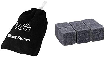 6pcs Whisky/Whiskey Que Sorben Piedras, Rocas De Whisky Refrigerador De Verano Accesorios De La Barra (Color Azar)