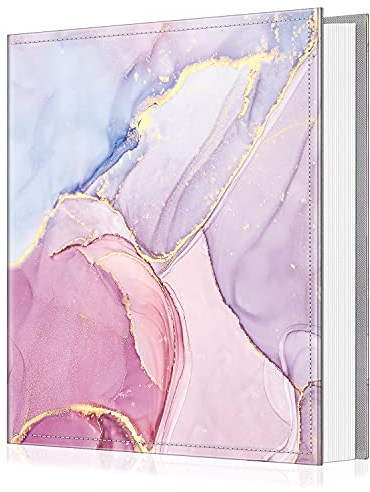 FINTIE Albums Photo 4 x 6 Pouces (10 x 15 cm), 600 Pièces de Photos (60 Pages, 10 Photos par Page), Grande Capacité pour Photos de Vacances/Famille/Mariage/Anniversaire etc, Marbre Glorieux