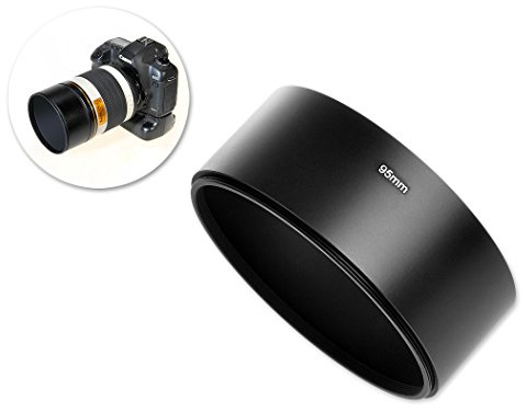 ds. distinctive style Screw In Metal Lens Hood for Mirror Tele Reflex camera Lens (39mm x 95mm Black)