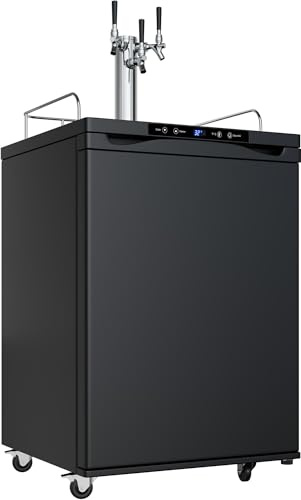 EdgeStar KC3000TRIP Full Size Triple Tap Kegerator with Digital Display - Black