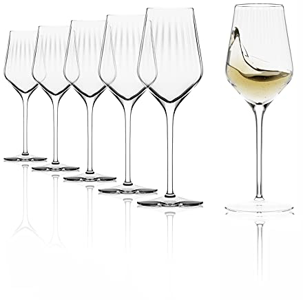 Stölzle Lausitz Symphony Set de 6 Copas de Vino Blanco 405 ml – Copas Premium de Cristal Sin Plomo – Apto para Lavavajillas & Resistentes a Golpes – Fabricado en Alemania