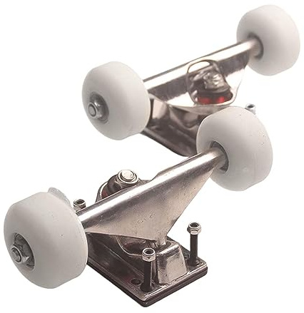 predolo Ruota e Camion per Skateboard, Camion per Skateboard in Lega di Alluminio, durevoli Cuscinetti per Riser per Skateboard, Bianco