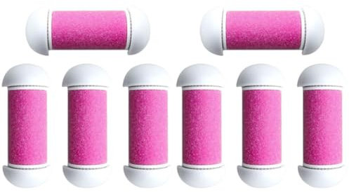 Beavorty Replacement Roller Heads for Foot Care Tool Waterproof Foot Grinding Device Refills Dead Skin Removal File Heads Ergonomic Portable Design 2 Sets 4 pcs