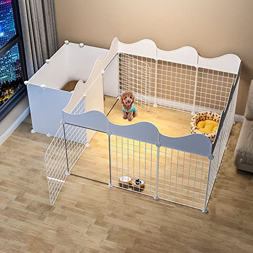 Hundegehege für den Innenbereich – Katzenkäfig, Kaninchengehege, Metall-Laufstall für Katzen, Übungsgehege, Käfig, Zwinger, Hund, faltbar, für Meerschweinchen, Kaninchen, Rennmäuse, Welpen,
