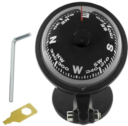 Autoaufkleber Kompass Ball – Auto-Armaturenbrett-Kompass, Zifferblattskala, Richtungskompass-Werkzeug | selbstklebender Kompass für Auto, Autofenster, Kompasskugel für Wohnwagen, Su Vs, Marine, R Vs