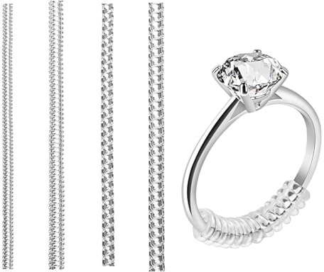 LICQIC Ajusteurs Invisibles pour Bagues Ring Sizer, Réducteurs Resizer de Bagues, lot de 4