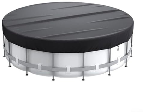 URPIZY 8Ft Round Pool Cover, Waterproof Round Pool Cover Protector,Solar Covers For Above Ground Pools, PE Tarp For Waterproof And Dustproof,Pool Cover Accessories(8FT)