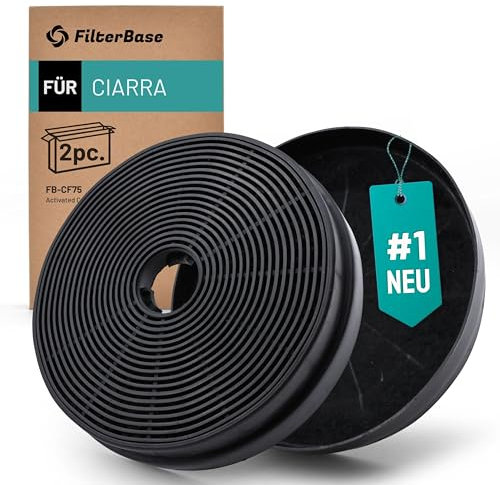 FilterBase® - Lot de 2 filtres à charbon compatibles avec Ciarra CBCF003 - Filtres pour hotte aspirante