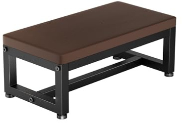 Sgabello in legno per adulti e bambini, portata 500 kg, superficie antiscivolo, piedini regolabili e angoli arrotondati, salvaspazio, 40 x 20 x 15 cm, per cucina e bagno