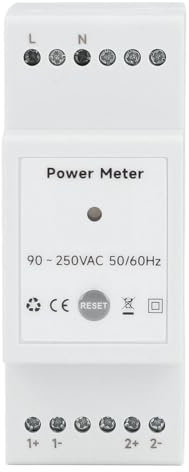 Single Phase Power Meter, Bidirectional Power Monitoring, Solar PV System, 80A Clamp, Real Time Voltage Current Power, Energy, Power Meters