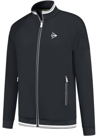 DUNLOP CLUB Herr Tennis stickad jacka, svart, XXL