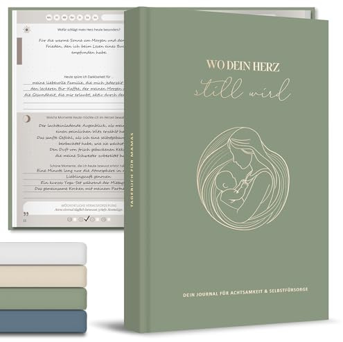 BIROYAL A5 Achtsamkeit Tagebuch für Mama, 10 Minuten Tagebuch für Mamas, Mama Buch zum Ausfüllen, Geschenke für Mamas, Frauen Geschenk, 24 Wochen Dankbarkeitstagebuch, Positive Geschenke