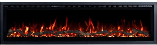 Elektrisk kamin Emotion Flame Regal 126 – premium eld – vägg och inbyggd – 126 x 35 x 12 cm – LED-kamin med värme 900/1 800 W