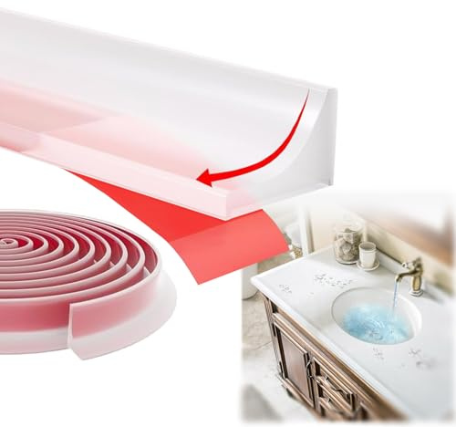 67 Inch Shower Threshold Water Dam Guard - Self Adhesive Silicone Waterproof Barrier for Dry And Wet Separation, Shower Door Bottom Seal Strip Shower Splash Guard for Bathroom Kitchen Bathtub(Clear)