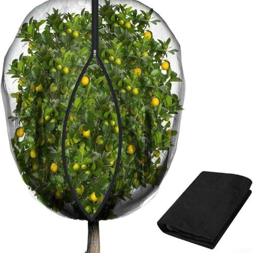 Red de protección contra insectos con práctica cremallera y cordón para frutas y verduras de jardín (8 x 8 pies)