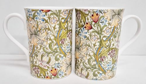 William Morris Golden Lily Lot de 2 tasses en porcelaine anglaise 300 ml