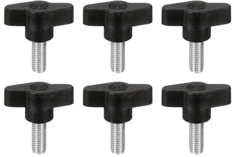 PATIKIL 6Pcs Tornillos Ala Con Palomilla M8 X 20mm Acero Al Carbono Negro | Tornillos Mecánicos Palomilla, Para Reemplazar Y Apretar Perillas Sujeción Manual Fuente Alimentación