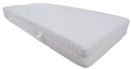 Dibapur Q XXL - 9 Zonen Orthopädische Kaltschaummatratze (Q XXL 100x200) x ca.23,5 cm Kern mit gesteppten Doppeltuchbezug ca. 24,5/25 cm Härtegrad: H2,5 (bis ca. 110 kg)
