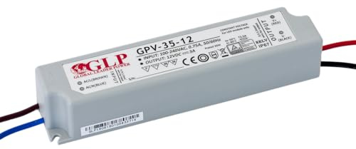 a3843glp profesional LED transformador 5 V DC 5 A 25 W, resistente al agua IP67, constante TÜV, mm, SELV, CE, protección de cocinas: cortocircuito, de tensión, überlastschutz