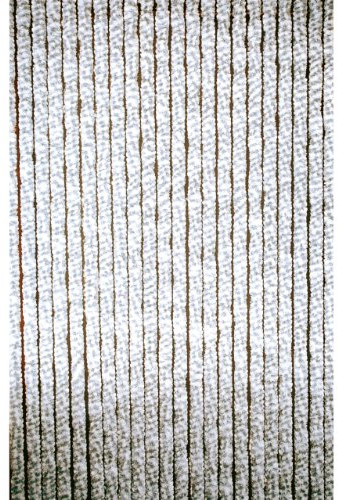 Türvorhang Chenille grau/weiß 90x220cm 64091