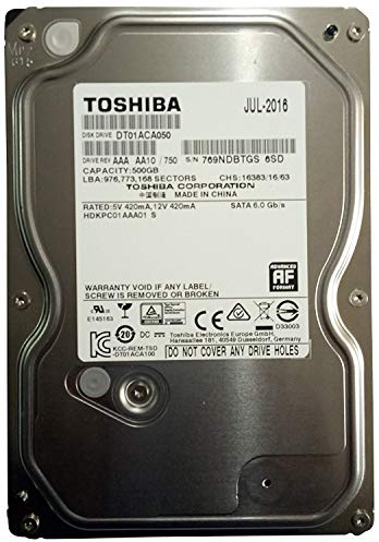 Toshiba 500GB 3.5 7.2k SATA III 32MB - Disco Duro (Serial ATA III, 500 GB, 8,89 cm (3.5), 1W, 6,4W, 6,4W)