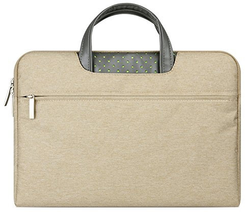 Laptop Sleeve Case Briefcase Spill Resistant Shockproof for 12.1 13 Laptops/Notebooks/Ultrabooks/Netbooks Khaki