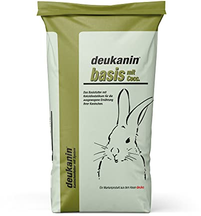 deukanin Basis 25 kg m. Cocc. | Kaninchenfutter | Ausgewogenes Basisfutter | schützt vor Darmparasiten | Alleinfuttermittel für Kaninchen