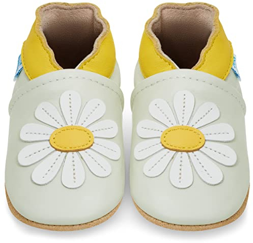 Soft Leather Baby Shoes with Suede Soles - Toddler Shoes - Infant Shoes - Pre Walker Shoes - Crib Shoes - Daisy 6-12 Months
