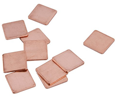 Richer-R 10 x Thermal Pad GPU CPU Kühler, 10 Stücke 20 x 20mm Kupfer Wärmeleitpad Set,Leitfähig Thermal-Pad Kühlkörper Thermische Pad für GPU CPU Laptop PC Computer(0.3mm)
