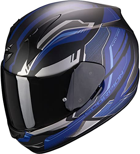 Scorpion EXO-390 BOOST Matt black-Silver-Blue XXL