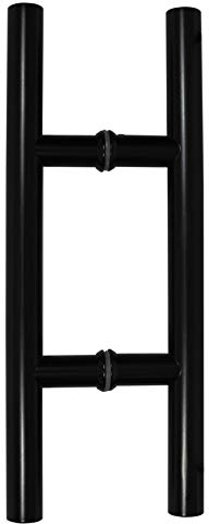 Edelstahl Stossgriff Griffpaar SGM Schwarz 600 T-Form Türgriff Glastürgriff Set