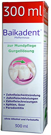 Avet Baikadent Mundspülung, 300ml natürlich mit Baikal Helmkraut, Mundgeruch Reduktion & Halsschmerzen Behandlung, Alkoholfrei, Geschmacksneutral, Erwachsener, Flüssigkeit