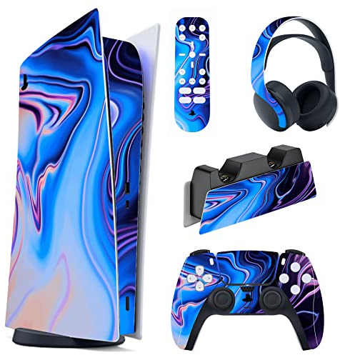 PlayVital Origin of Chaos Full Set Skin Decal for ps5 Console Digital Edition, Sticker Vinyl Decal Cover for ps5 Controller & Charging Station & Headset & Media Remote