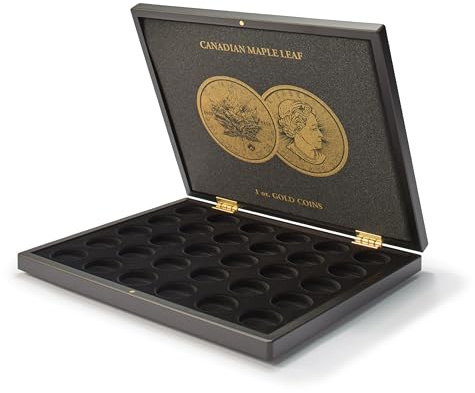 Leuchtturm 365159 Münzkassette Volterra für 30 Maple Leaf Goldmünzen in Kapseln - für 1 Oz/Unzen