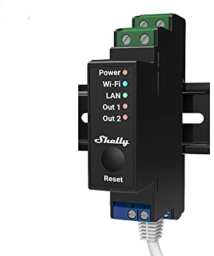 Shelly Shelly Pro 2PM - Smart Relay Wifi LAN Bluetooth 2 Kanal, DIN Bar, Professional