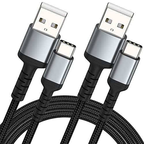 ULIFTUS USB C Charger Cable 1M, 2Pack USB A to USB C Charging Cord | Nylon Braided, 480Mbps Data Transfer, 10000+Bend Resistant, for Samsung Galaxy S26 S25, iPhone 17 16