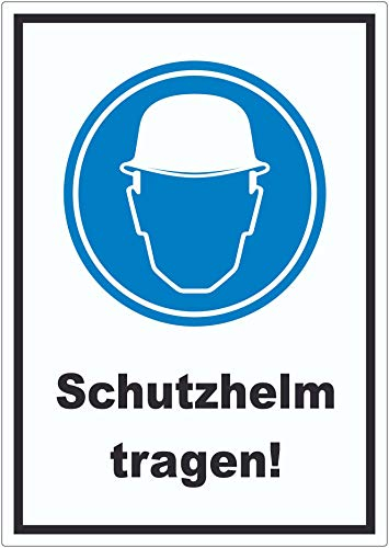 Schutzhelm tragen Aufkleber A1 (594x841mm)