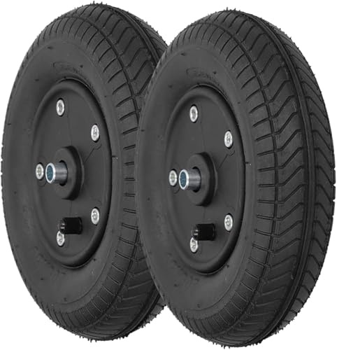 8 Zoll Rollstuhl Vorderrad Montage (2), 200 × 50 Rutschfeste pneumatische Reifen Rollen Ersatzteile für elektrische Rollstuhl behindert, Lager 5/16 (8mm)