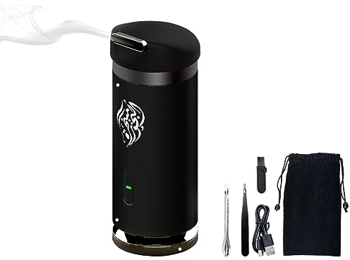 Anlising Elektrische Räucherstäbchen, Aroma Diffusor, Arabischer Bakhoor-Brenner, Auto Electric Weihrauchbrenner, Tragbarer Wiederaufladbarer USB Aroma-Diffusor, für Zuhause und Auto(Schwarz)