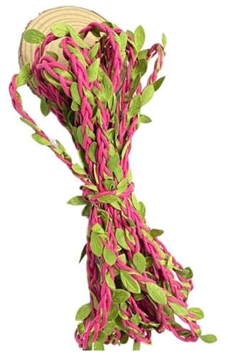 Gartenseil 5 m Rebe, natürliches Hanfseil, Jute-Sackleinenschnur, Hanfband, Makramee-Wand, Hochzeit, Zuhause, Garten, Dekoration, Partyzubehör Garten Kordel (Color : Deep pink)