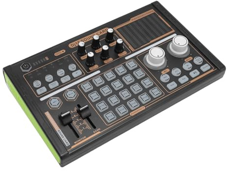 Tablero de Efectos de Sonido, Tarjeta de Sonido para Estudio de Grabación Mezclador de Sonido Efectos de Sonido Múltiples Reducción de Ruido Luces Coloridas DJ18 Tarjeta de